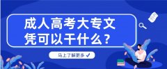 成人高考大专文凭可以干什么？