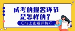 成人高考的报名环节是怎样的？