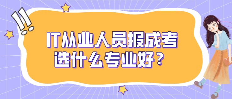 IT从业人员报成考选什么专业好？