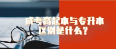成考高起本与专升本区别是什么？