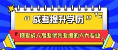 报考成人高考优先考虑的六大专业