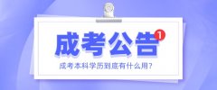 成考本科学历到底有什么用？