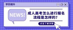 成人高考怎么进行报名，流程是怎样的？