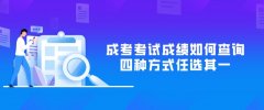 成考考试成绩如何查询，四种方式任选其一！
